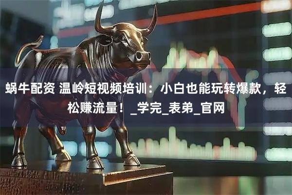蜗牛配资 温岭短视频培训：小白也能玩转爆款，轻松赚流量！_学完_表弟_官网